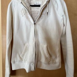 Abercrombie & Fitch Sherpa Lined Full Zip Sweatshirt